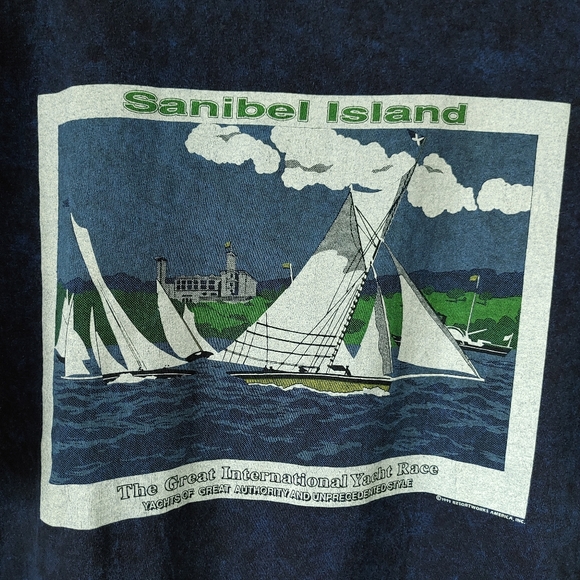 Vintage 90's Sanibel Island T-Shirt Tee Size XL Single Stitch Made in USA - Picture 10 of 14